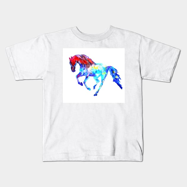 Horse Kids T-Shirt by Luba_Ost